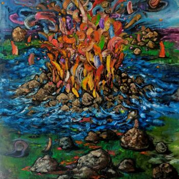 Collages titled "Big Bang" by Judith Latino, Original Artwork, Collages