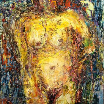 Painting titled "HERMIONE. ( série d…" by Cy Pavel, Original Artwork, Fabric