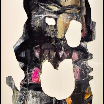 Painting titled "BESTIA  (Série des…" by Cy Pavel, Original Artwork, Glass