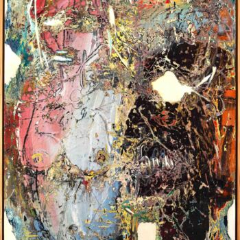 Painting titled "JUDITH et HOLOPHERN…" by Cy Pavel, Original Artwork, Oil
