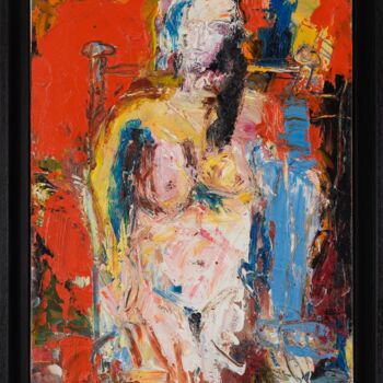 Painting titled "PORTRAIT DOUBLE.  (…" by Cy Pavel, Original Artwork, Acrylic
