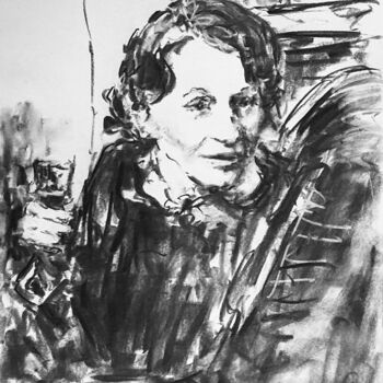 Desenho intitulada "A scandal and a she…" por Victoria General, Obras de arte originais, Carvão