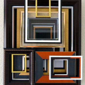 Collages intitulée "MSM 003" par Omar Piñol, Œuvre d'art originale, Collages Monté sur Châssis en bois