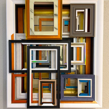 Collages intitulée "MSM005" par Omar Piñol, Œuvre d'art originale, Collages Monté sur Châssis en bois