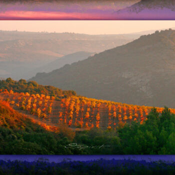 Fotografía titulada "Terrasses de feu" por Gilles Deschamps (OXPIRIT), Obra de arte original, Fotografía digital Montado en…