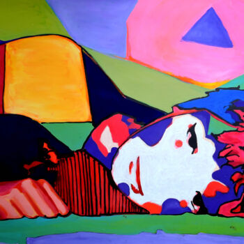 Peinture intitulée "Relax, inspired by…" par Sara Raquel Sarangello, Œuvre d'art originale, Acrylique