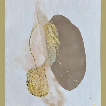 Textile Art με τίτλο "Тrace" από Oksana Appel, Αυθεντικά έργα τέχνης, Κολάζ Τοποθετήθηκε στο Άλλος άκαμπτος πίνακας