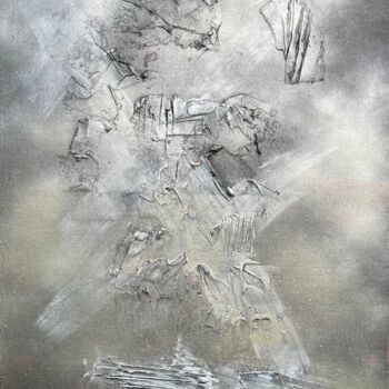 Painting titled "Exploration" by Hervé Souffi, Original Artwork, Acrylic Mounted on Wood Stretcher frame