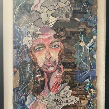 Collages titled "EWA" by Moira Mcainsh, Original Artwork, Acrylic Mounted on Cardboard