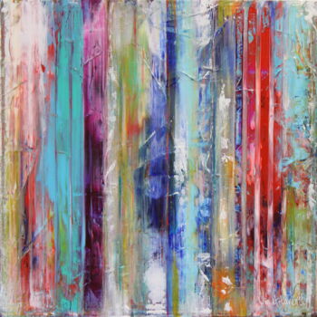 Painting titled "Verticool XII" by Vinet-Larente, Original Artwork, Acrylic Mounted on Wood Stretcher frame