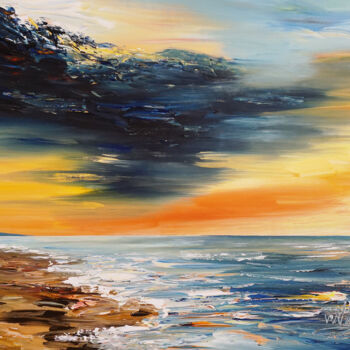 Malerei mit dem Titel "Seaside Impression…" von Peter Nottrott, Original-Kunstwerk, Acryl