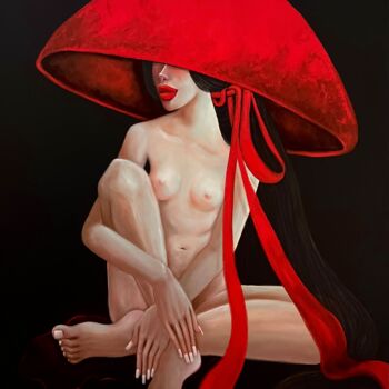 Malerei mit dem Titel "Gisele" von Ta Byrne, Original-Kunstwerk, Öl