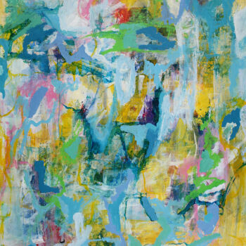 Malerei mit dem Titel "Long time ago" von Peter Kilb, Original-Kunstwerk, Acryl