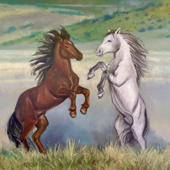 Peinture intitulée "Don't Cry For The H…" par Hilary J England, Œuvre d'art originale, Huile