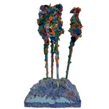 Sculpture titled "Poupées, 2024, scul…" by Pascal Courcelles, Original Artwork, Wood