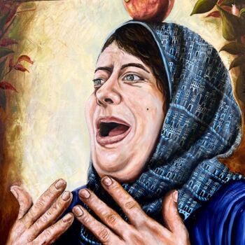 Schilderij getiteld "The scream" door Tony Rodriguez(Juan Antonio Rodriguez Ol, Origineel Kunstwerk, Olie Gemonteerd op Fram…