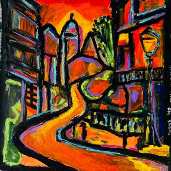 Painting titled "Mon Paris" by Frédérick Meunier, Original Artwork, Acrylic