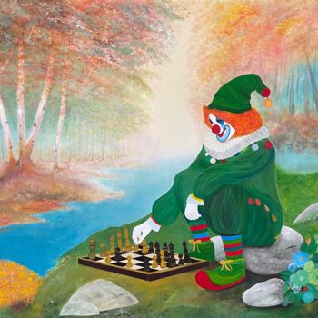 Malerei mit dem Titel "The Quiet Move" von Roula Chreim, Original-Kunstwerk, Acryl