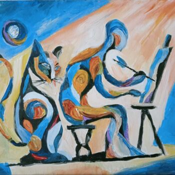 Painting titled "Le Gardien du Silen…" by Audran, Original Artwork, Acrylic