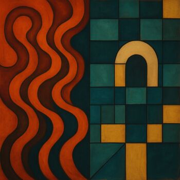 Digitale Kunst mit dem Titel "Parallel Harmonies:…" von Alberto Capitani, Original-Kunstwerk, KI-generiertes Bild