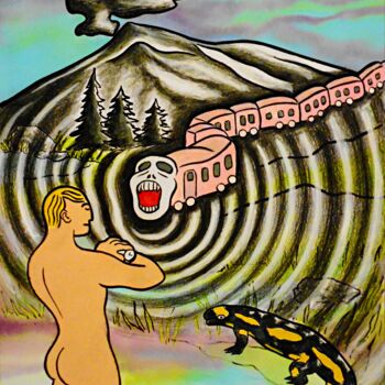 Peinture intitulée "The Phenomenon of E…" par Noël Van Hoof, Œuvre d'art originale, Aquarelle