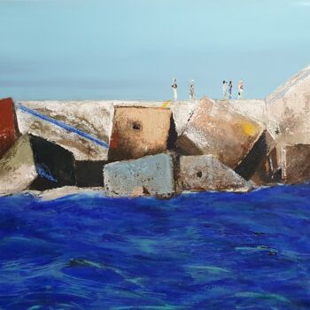 "Brise Lame" başlıklı Tablo Vigose tarafından, Orijinal sanat, Akrilik Ahşap Sedye çerçevesi üzerine monte edilmiş