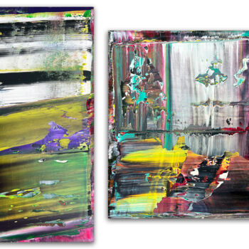 Painting titled "Seance" by Preston M. Smith (PMS), Original Artwork, Acrylic Mounted on Wood Stretcher frame