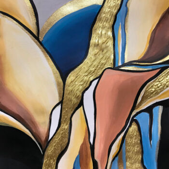 Pittura intitolato "Golden Vision" da Dmitry King, Opera d'arte originale, Acrilico Montato su Telaio per barella in legno