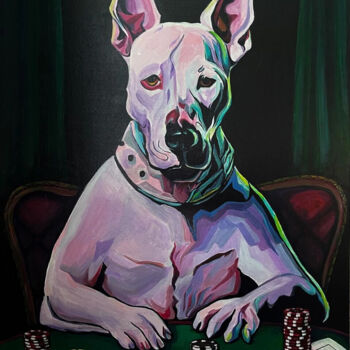 Painting titled "Казино" by Elena Hramcova, Original Artwork, Acrylic Mounted on Wood Stretcher frame