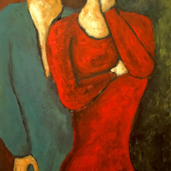 Schilderij getiteld "L'indugio - op.1" door Michele Giuliani, Origineel Kunstwerk, Acryl