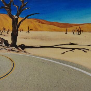 Malerei mit dem Titel "Road/Route" von Anastasiia Beliaeva, Original-Kunstwerk, Acryl Auf Keilrahmen aus Holz montiert