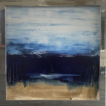 Painting titled "Petite marine" by Christine Barth Mroz, Original Artwork, Acrylic Mounted on Wood Stretcher frame