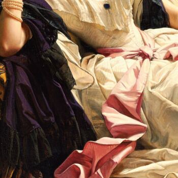 Digital Arts titled "Elegant Lady in Pur…" by Chun Yu Guan, Original Artwork, AI generated image Mounted on Cardboard