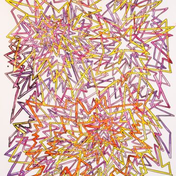 Malarstwo zatytułowany „Explosion 7.16” autorstwa Baptiste Laurent, Oryginalna praca, Akwarela