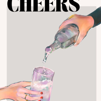 제목이 "Cheers - Celebratio…"인 디지털 아트 春宇 关로, 원작, AI 생성 이미지 판지에 장착됨