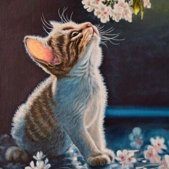 제목이 "Smell of Spring"인 미술작품 Elena Kozyutenko로, 원작, 기름 나무 들것 프레임에 장착됨
