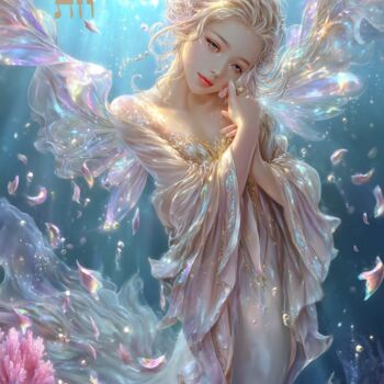 数字艺术 标题为“Radiant Tears of th…” 由Asnat Unnger, 原创艺术品, 数字油画