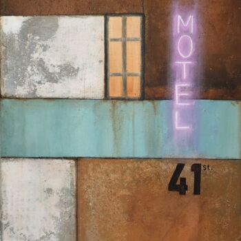 Painting titled "MOTEL" by Dmitriy Zazimko, Original Artwork, Acrylic