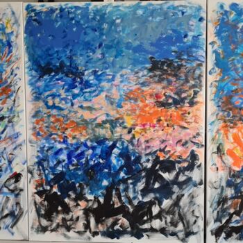 Painting titled "triptyque" by Monica Dehaeze , Original Artwork, Acrylic