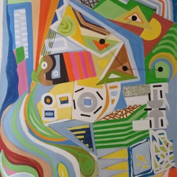 Peinture intitulée "Nice Day" par Christian Vernier, Œuvre d'art originale, Huile