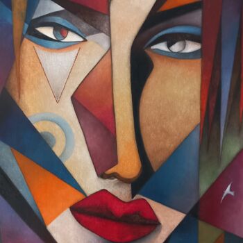 Pittura intitolato "Amertume" da Thierry Robin, Opera d'arte originale, Gouache Montato su Telaio per barella in legno