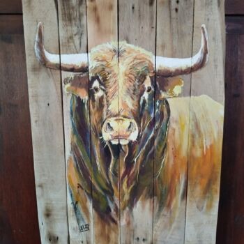 Painting titled "Toro 79" by Jean-Luc Garcia, Original Artwork, Acrylic