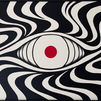 "Pensées Envahissant…" başlıklı Tekstil Sanatı Mirzaart tarafından, Orijinal sanat, Akrilik Alüminyum üzerine monte edilmiş