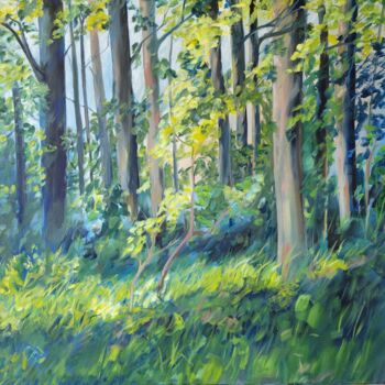 Malerei mit dem Titel "Lumière d'été" von Claudine Pochat, Original-Kunstwerk, Öl Auf Keilrahmen aus Holz montiert