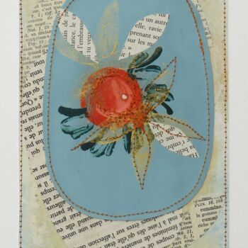 Collages intitulée "Belle âme maison" par Cécile Morillon, Œuvre d'art originale, Acrylique