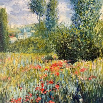 "View of Vetheuil fo…" başlıklı Tablo Antonina Dunaeva tarafından, Orijinal sanat, Petrol