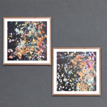 「Set of 2 Abstract P…」というタイトルの絵画 Diana Dimova - Traxiによって, オリジナルのアートワーク, アクリル
