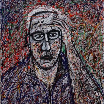 Painting titled "J'ai oublié...." by Alain Boissel, Original Artwork, Acrylic Mounted on Wood Stretcher frame