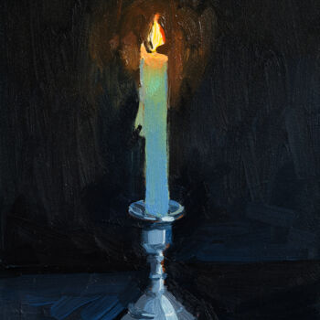 绘画 标题为“Candle in Silence” 由Serhii Zavadenko, 原创艺术品, 油