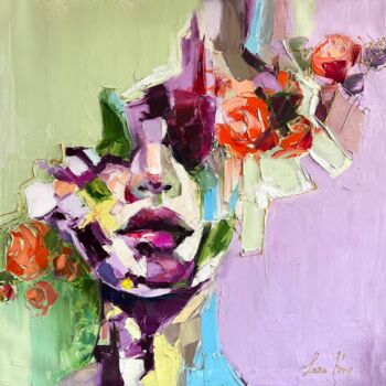 Painting titled "The Scent of Shadows" by Lana Frey, Original Artwork, Oil Mounted on Wood Stretcher frame